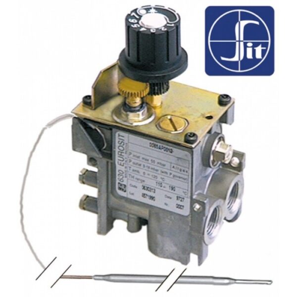 Valva gaz EUROSIT 630 110-190°C intrare gaz 3/8" iesire gaz 3/8" termocupla M9x1 SIT 0.630.332 101188