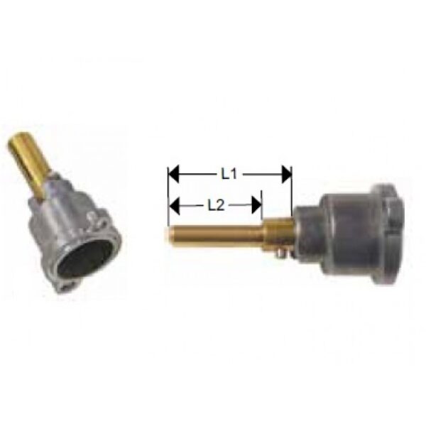 Cap robinet gaz PEL 21, lungime ax 22/15mm, ax ø8x6.5mm 101206