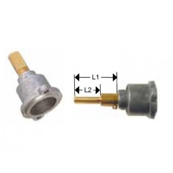 Cap robinet gaz PEL 23, lungime ax 25/17mm, ax ø8x10mm  106166