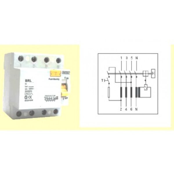 Intrerupator automat diferential 4P, 40A, 400V COMTEC JVL15-63/BRL40.4P