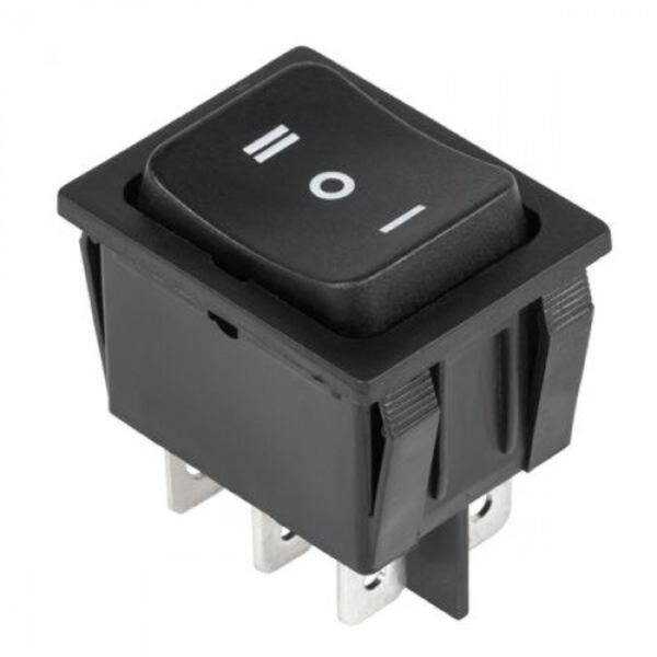 Buton basculant cu autorevenire negru 15A 250V KCD4N