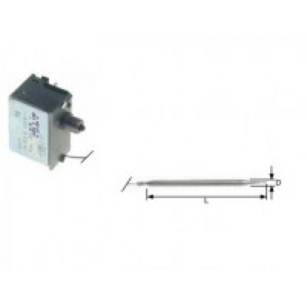 Termostat siguranta 130°C bulb ø5mmx120mm capilar 900mm CAEM  390603