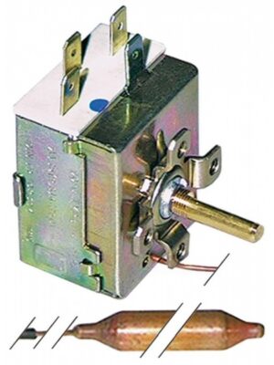 Termostat reglabil 30-90°C 1 pol 1CO 16A ø sonda 9,5mm  390022