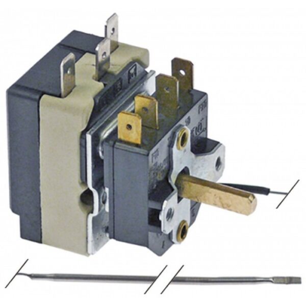 Termostat reglabil 63-270°C 1CO 16A bulb Ø3mm x 185mm capilar 950mm comutator exterior 2NO 390791