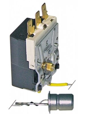 Termostat reglabil 0-95°C 1 pol 1CO 16A bulb ø15x17mm capilar 450mm  390130